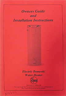 INSTRUCTION INSTL OWNER GDE ELC RHEEM#OP