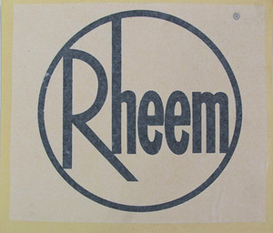 LABEL RHEEM CIRCLE LOGO - GREY        #P