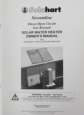 INSTRUCT INSTL SOLAR GAS STREAMLINE  #OP